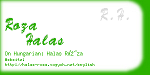 roza halas business card